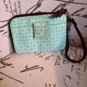 Thirty One Wristlet teal/brown